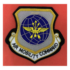 Air Mobility Command Patch USAF Hand Embroidered Bullion Wire Blazer Badge