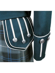 Men's Scottish Green Doublet Kilt Jacket - Military Piper Drummer Doublet Jacket