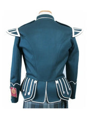 Men's Scottish Green Doublet Kilt Jacket - Military Piper Drummer Doublet Jacket