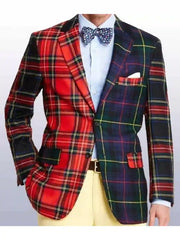 Scottish Modern Tartan fashion coat Wedding Scottish Tartan jacket coat