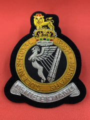 Queen’s Royal Irish Hussars Blazer Badge King’s Crown Bullion Wire Blazer Badge