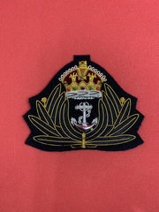 Royal Navy Chaplains King’s Crown Cap Badge Royal Navy Bullion Wire Hat Badge