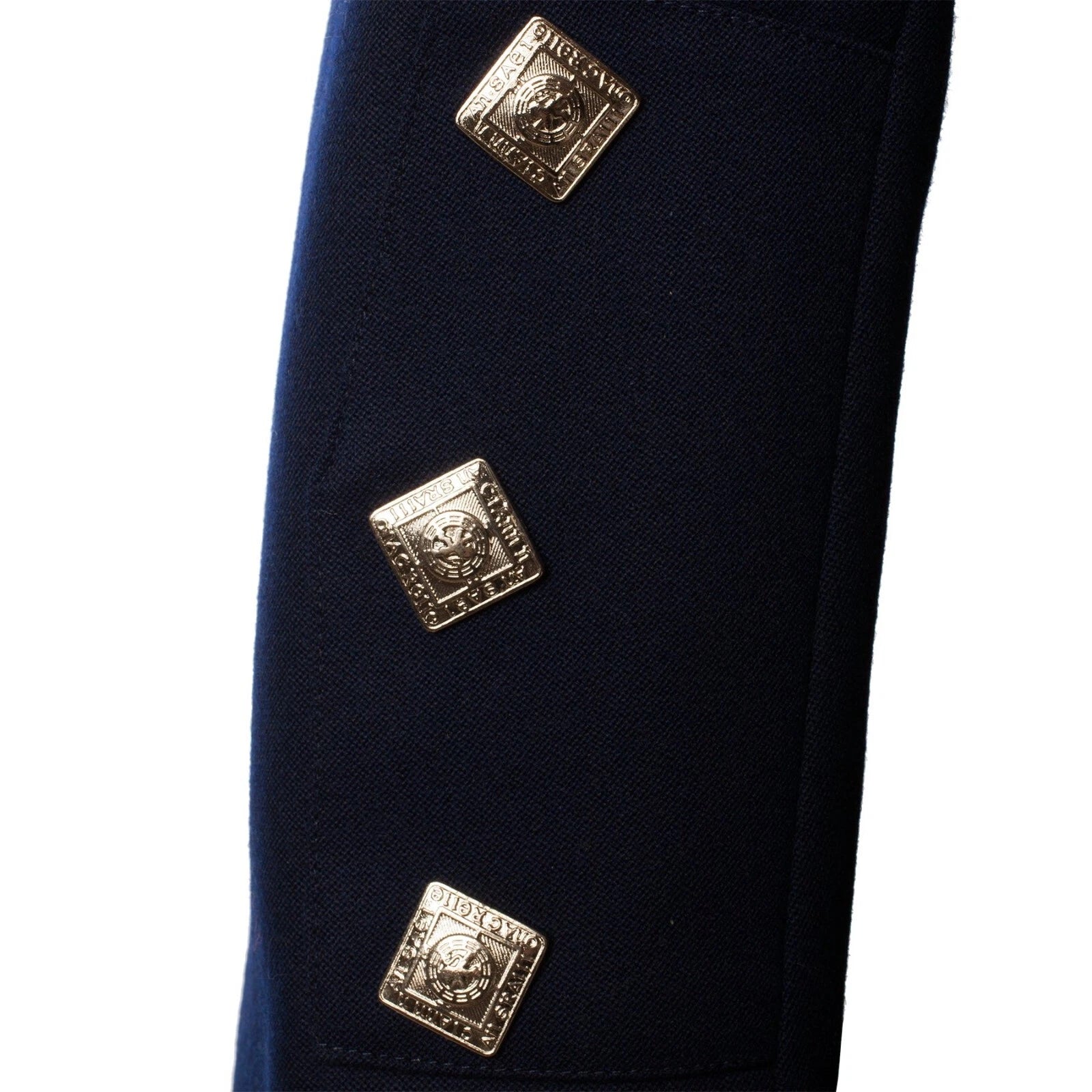 Men's Scottish Navy Blue wool Prince Charlie Jacket 3 Button Vest Jacket