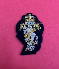 King’s Crown REME Officer’s Beret Badge REME Embroidered Bullion Wire Cap Badge
