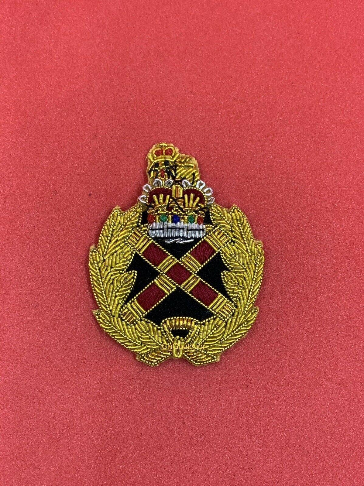 British Army Field Marshall’s Beret Badge Embroidered Bullion Wire Beret Badge