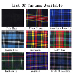 Men's Prince Charlie 9 PCS Scottish Outfit Traditional 8 Yard Kilt Outfit Set