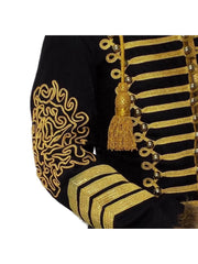 Men's Napoleonic Hussar Wool Military uniform jacket Highland Jacket
