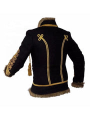 Men's Napoleonic Hussar Wool Military uniform jacket Highland Jacket