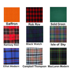 Men's Scottish Tartan Kilt Outfit Set with Argyle Jacket, Sporran, Belt & Accessories