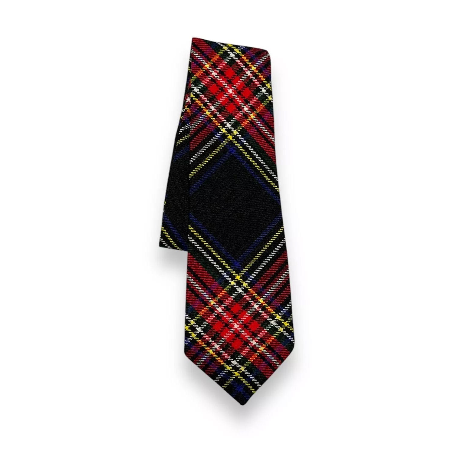 Men's Scottish Black Stewart Tartan tie Formal Tie For Wedding
