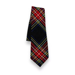 Men's Scottish Black Stewart Tartan tie Formal Tie For Wedding