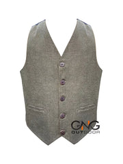 Scottish Green Tweed wool Argyle jacket Men's kilt jacket