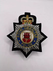 Royal Gibraltar Police Embroidered Bullion Wire Blazer Badge