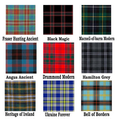 Men's Scottish Tartan Kilt Outfit 10 Piece Wedding Set with Sporran, Shirt & Kilt Accessories