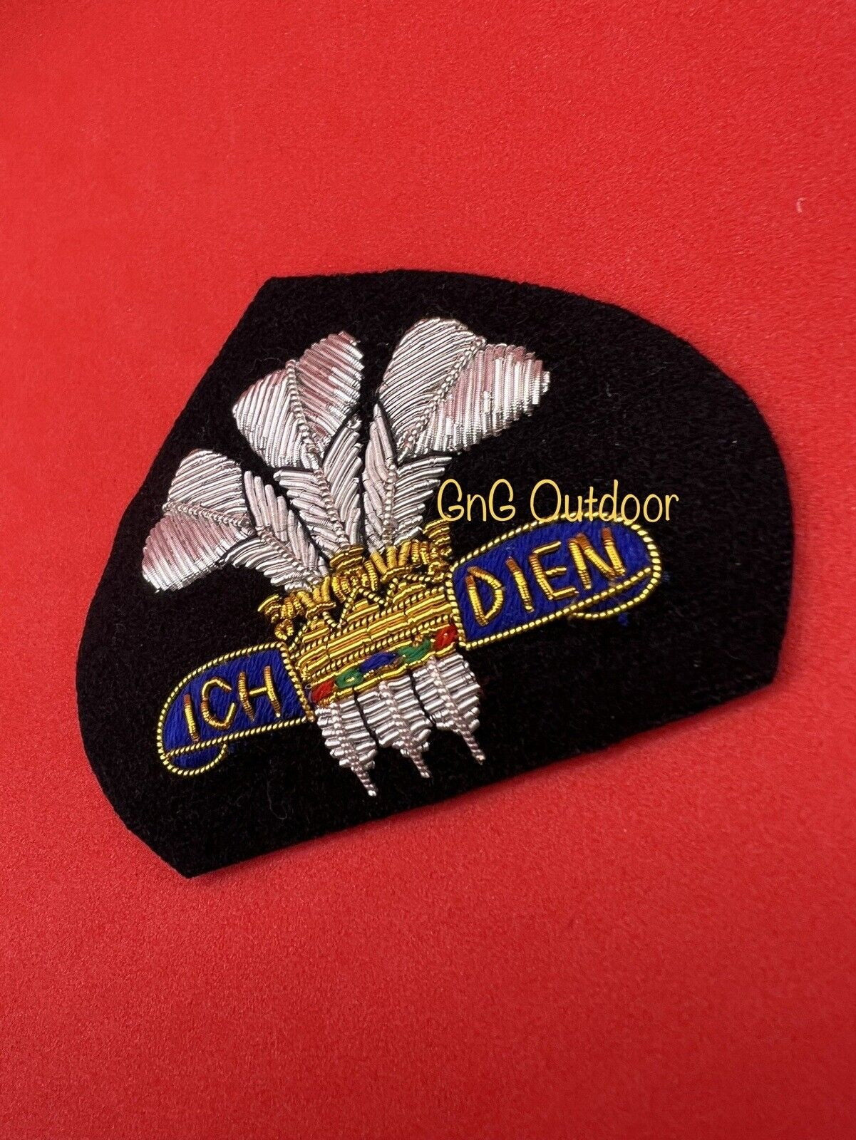 Royal Regiment Of Wales Cap Badge RROW Hand Embroidered Bullion Wire Cap Badge