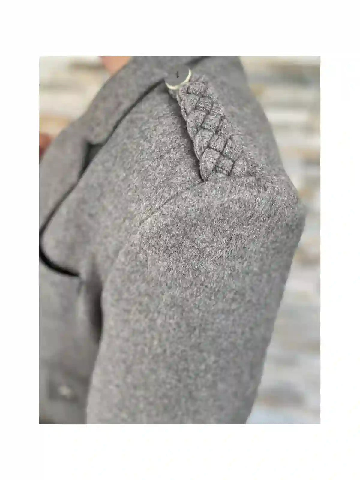 Men's Grey Wool Argyle Kilt Jacket With Waistcoat Scottish Wedding Kilt Jacket