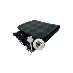 Men's Black Watch kilt Accessories Fly plaid + Brooch + Pin