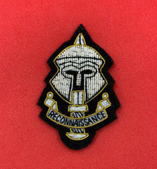 SPECIAL RECONNAISSANCE REGIMENT HAND EMBROIDERED WIRE AND BULLION BERET BADGE