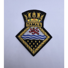 Royal Navy Tamar Badge Royal Naval Tamar Machine Embroidered Patch Iron On Patch