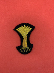 Welsh Guards Officers Embroidered Cap Badge In Gold Bullion On Black Cloth