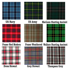 Men's Scottish Tartan Kilt Outfit Set with Argyle Jacket, Sporran, Belt & Accessories