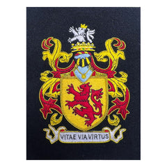 Family Crest Available in Frame Sizes From A5 To A2 Custom Made Hand Embroidered Bullion And Wire Family Crest