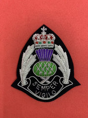 Scotland Police Hand Embroidered Bullion Wire Cap Badge Police Replica Hat Badge