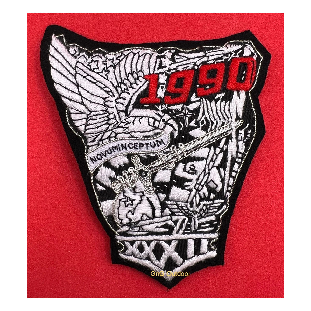 US Air Force Academy Class of 1990 Badge US Air Force Hand Embroidered Bullion And Wire Patch