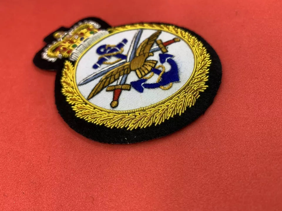 Armed Forces Veterans Blazer Badge Hand Embroidered Bullion Wire Blazer Badge