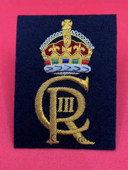 His Majesty The King’s Cypher CIIIR Gold Hand Embroidered Cypher Blazer Badge