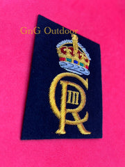 His Majesty The King’s Cypher CIIIR Gold Hand Embroidered Cypher Blazer Badge