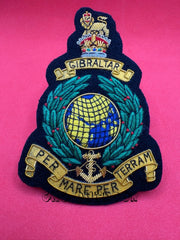King’s Crown The Corps of Royal Marines Green Laurel Embroidered Blazer Badge