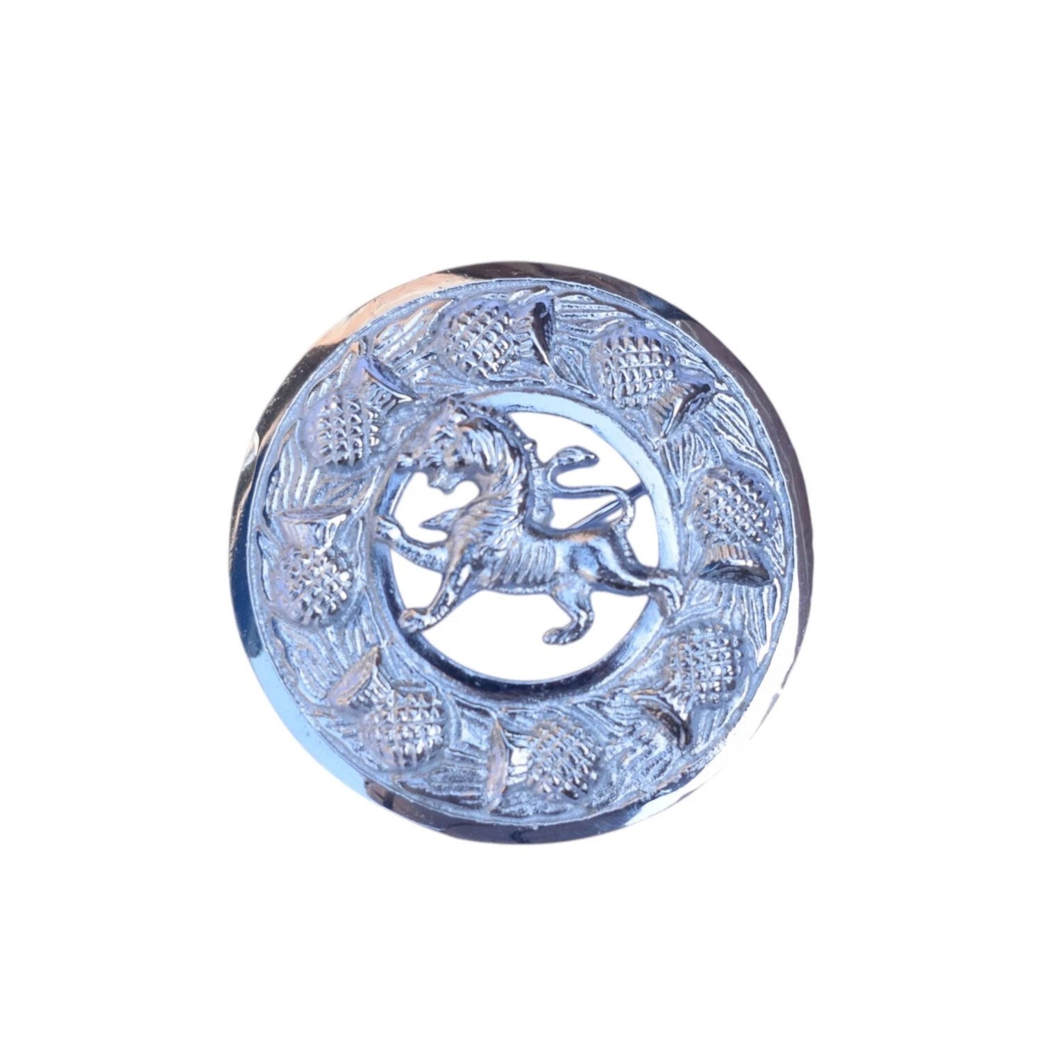 Scottish Chrome Badge Brooch Available in 6 Style