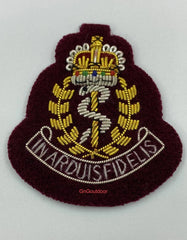 Royal Army Medical Corps Beret Cap Badge Queen's Crown RAMC Beret Badge On Maroon