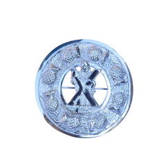 Scottish Chrome Badge Brooch Available in 6 Style
