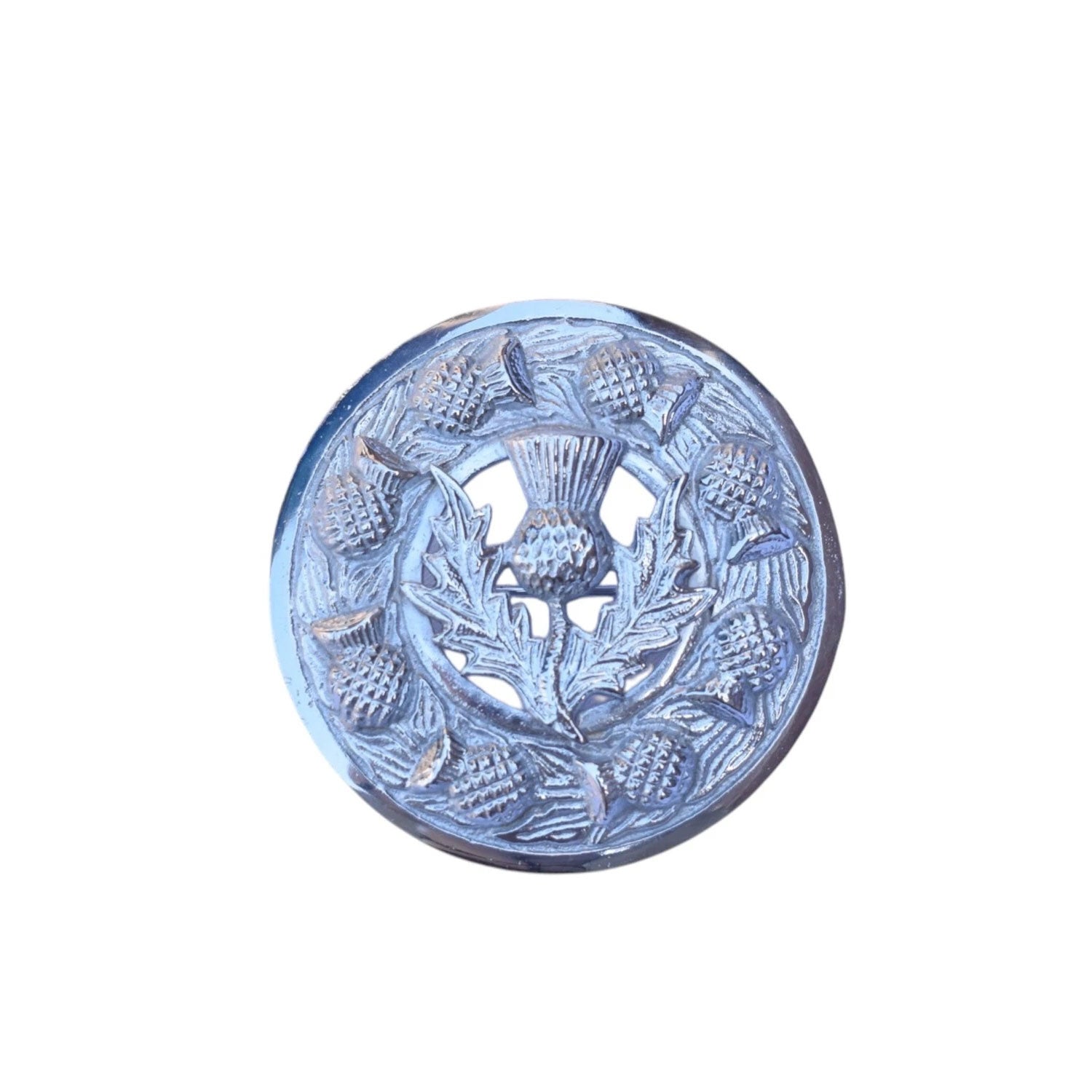 Scottish Chrome Badge Brooch Available in 6 Style