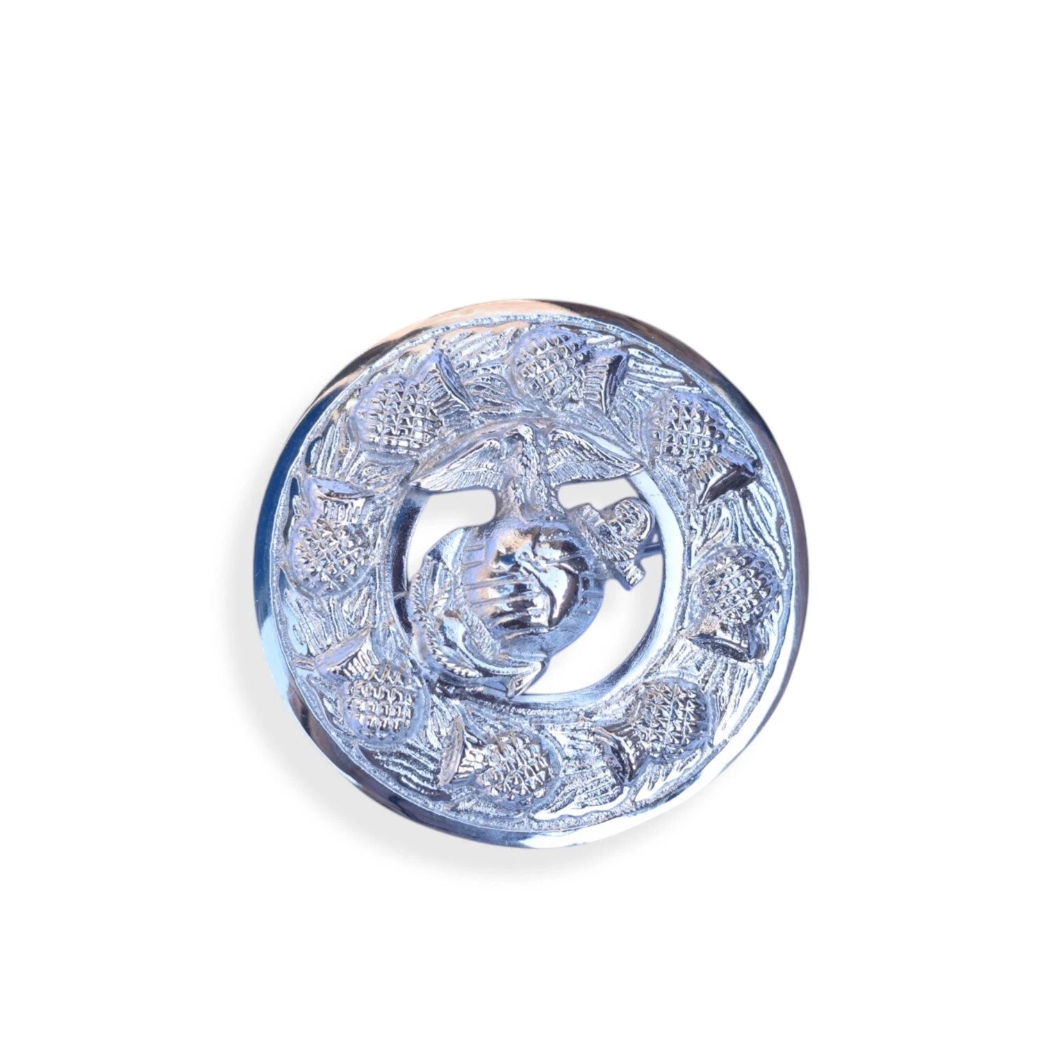 Scottish Chrome Badge Brooch Available in 6 Style