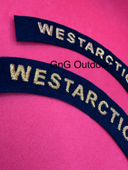 Royal Westarctican Navy Hand Embroidered Shoulder Flashes Pairs
