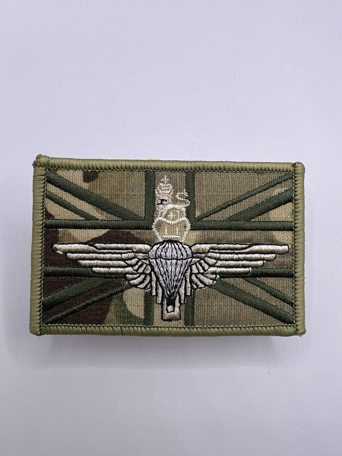 Para Wings Union Jack Flag Patch British Embroidered Olive Flag Patch Iron On