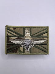 Para Wings Union Jack Flag Patch British Embroidered Olive Flag Patch Iron On