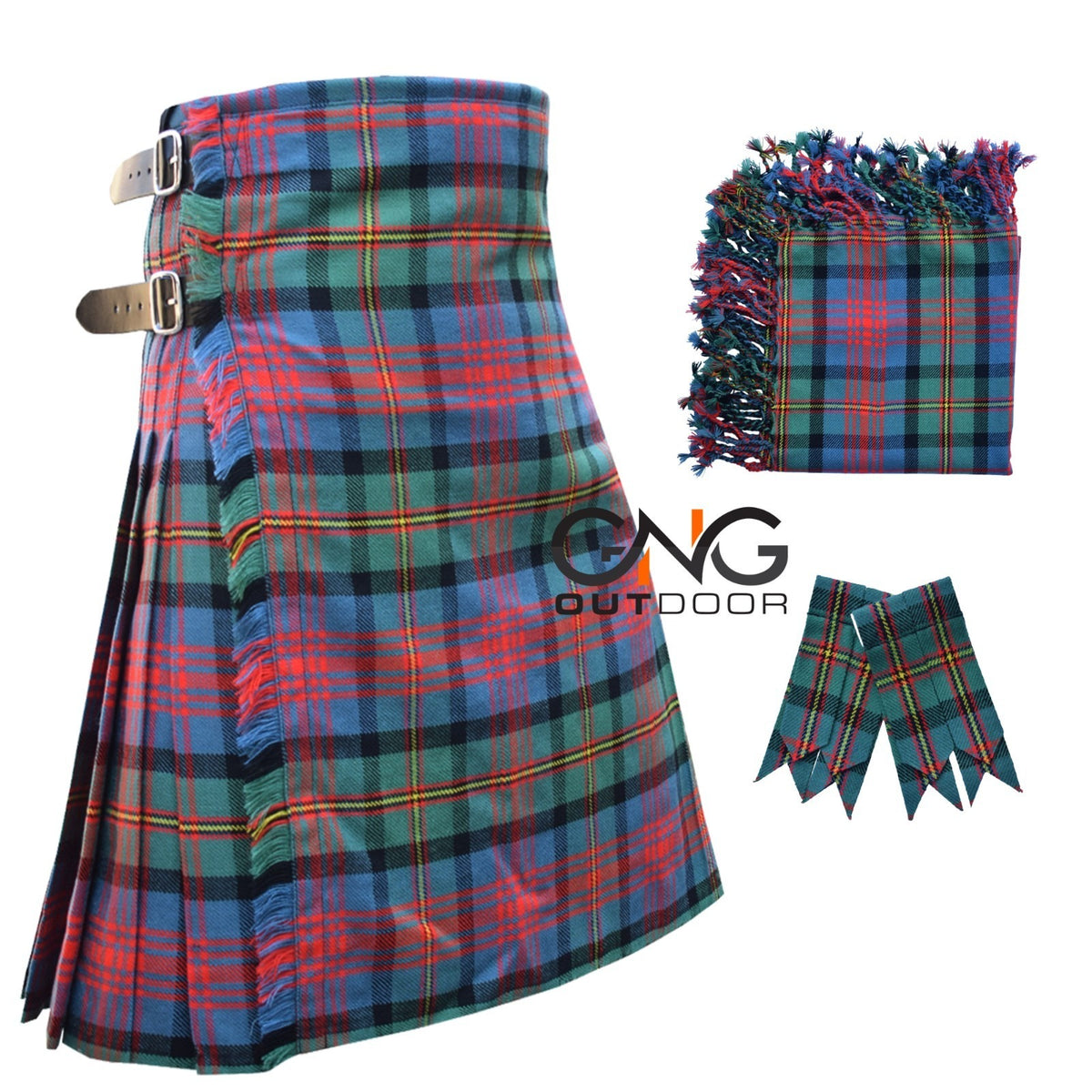Men's Traditional Scottish 8-Yard Kilt Logan Tartan Formal Wedding Outfit