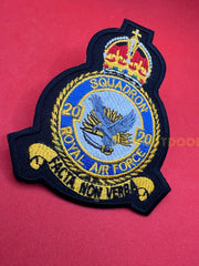 King’s Crown Royal Air Force No 20 Squadron Badge RAF Machine Embroidered Patch