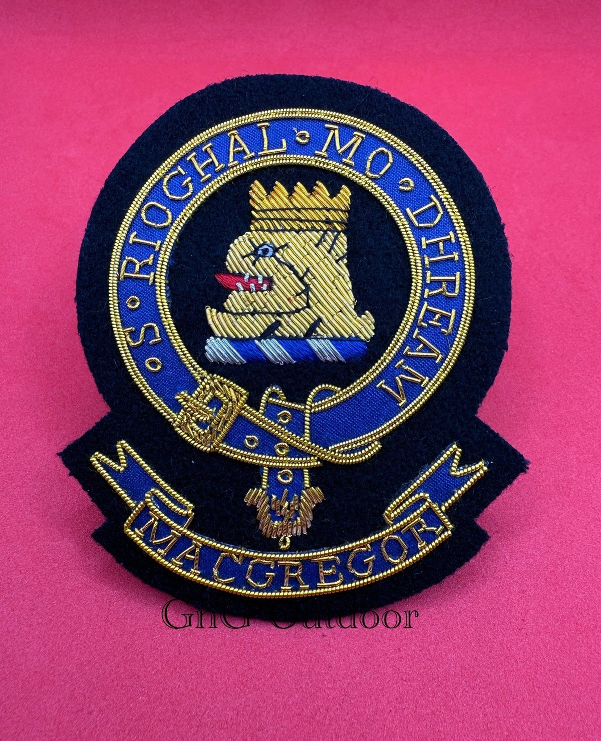 MacGregor Blazer Badge MacGregor Hand Embroidered Bullion Wire Clan Blazer Badge