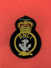 RNLI Coxswain Cap Badge RNLI Hand Embroidered Bullion And Wire Cap Badge