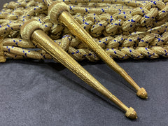 Gold and Blue Mylar Aiguillette Military Dress Cord Army Air Force Navy Uniform Braid