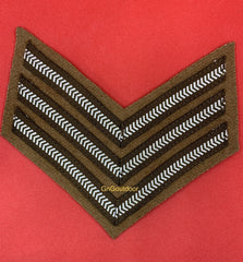 WWI British Army Sergeant Rank Stripes Cloth Chevrons Arm Sleeve Insignia Badge