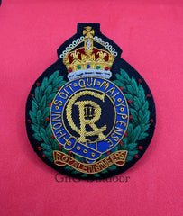 King’s Crown Royal Engineers Blazer Badge RE Embroidered Bullion Wire Badge