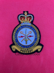 Royal Air Force West Drayton Station Blazer Badge Hand Embroidered Gold Bullion Wire Crest Insignia