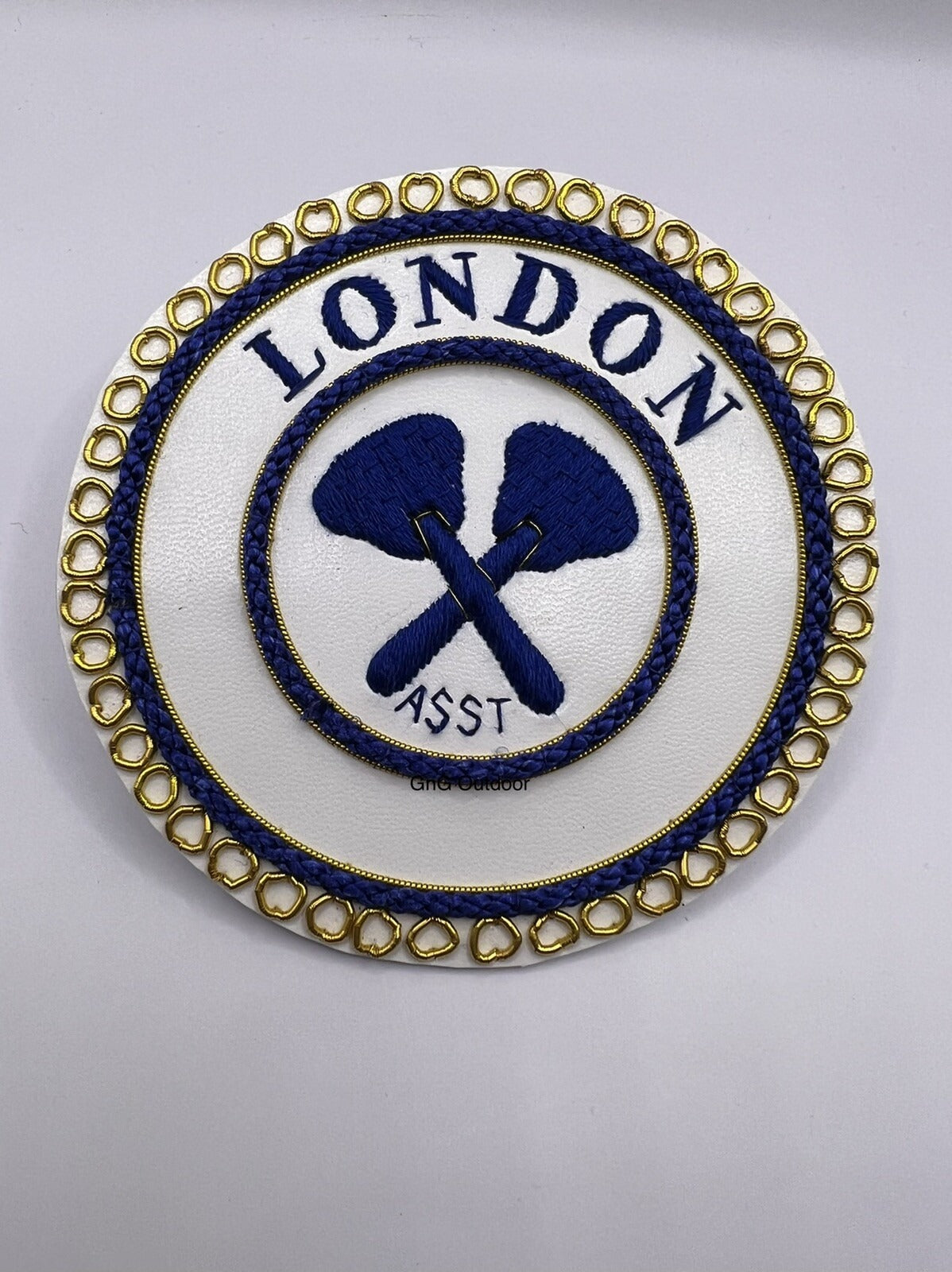London Grand Rank Apron Badge Masonic Undress ASST Embroidered Apron Badges