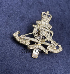Royal Artillery Beret Badge, British Army Gold-Tone Metal Cap Badge, Royal Artillery Insignia